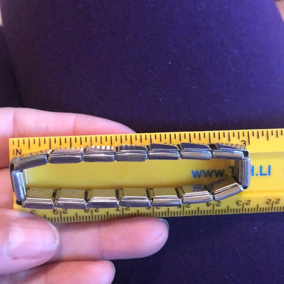 Composable classic Steel bracelet with 2 charms - Picture 4 of 6